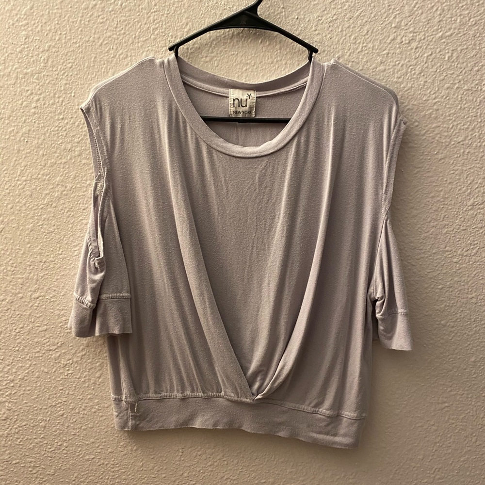 NU NY Cold Shoulder Crop Top